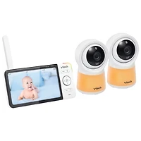 Interphone surv. 5 po/2 caméras, veilleuse, vision nocturne, comm. 2 voies de VTech (RM5754-2HD)