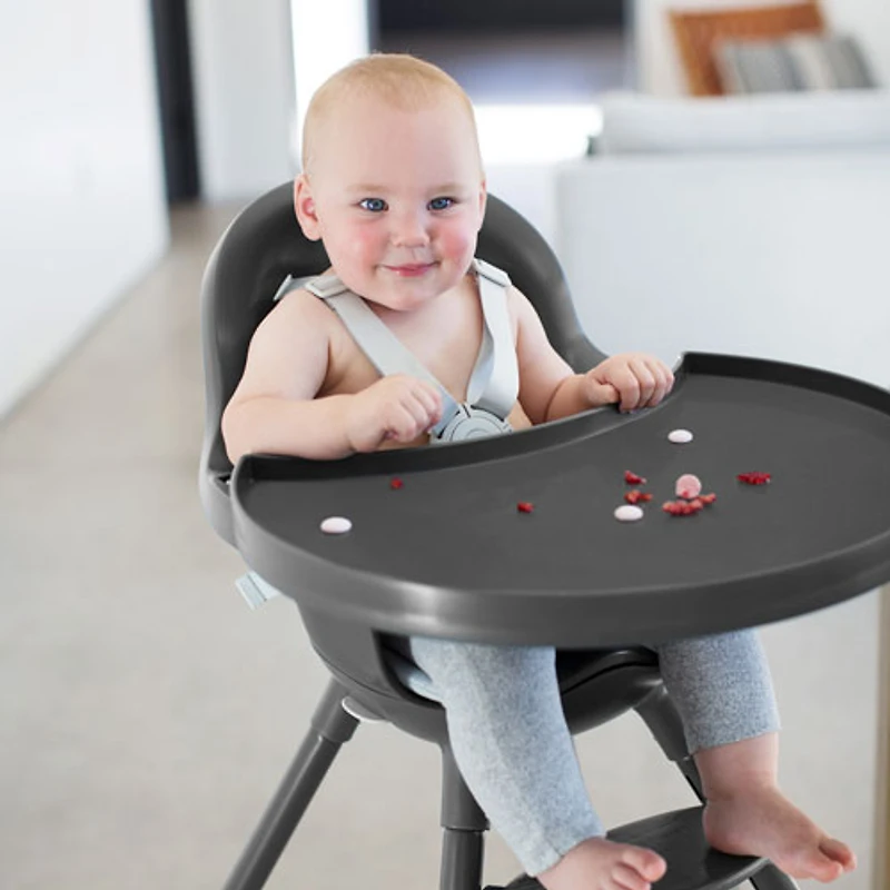 Boon GRUB Baby High Chair with Removable Seat and Tray - Grey