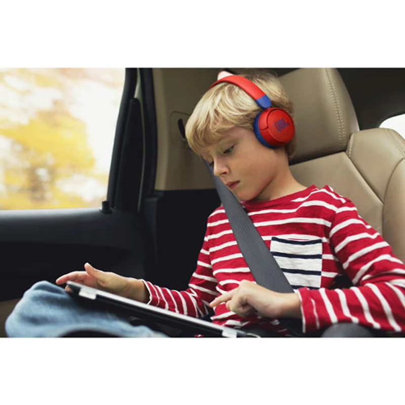 JBL JR310BT On-Ear Bluetooth Kids Headphones - Red