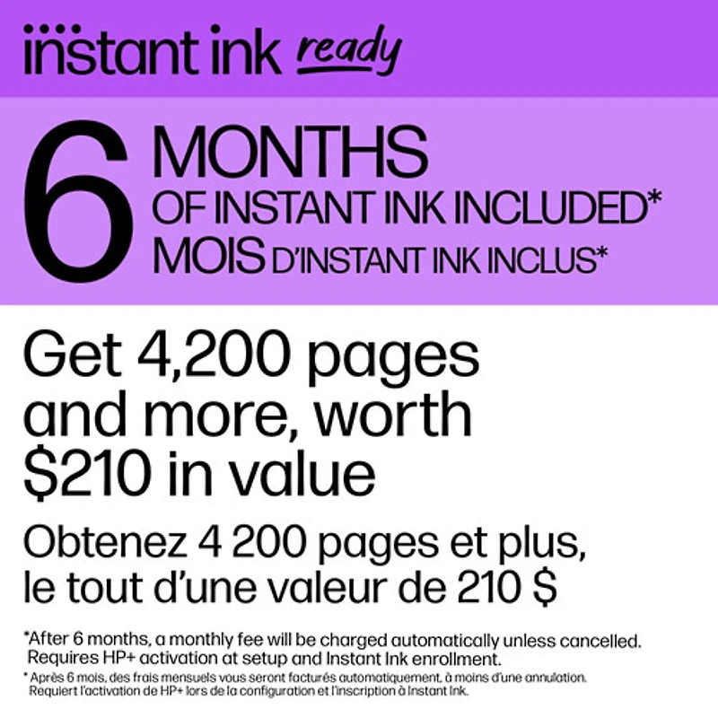 Imprimante à jet d'encre tout-en-un sans fil OfficeJet 8015e de HP - Essai de 6 mois de Instant Ink de HP inclus*