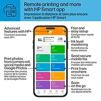 Imprimante à jet d'encre tout-en-un sans fil OfficeJet 8015e de HP - Essai de 6 mois de Instant Ink de HP inclus*