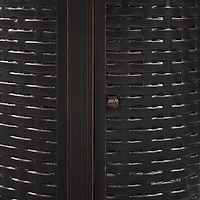 Paramount Thatch Oval Propane Fire Pit - 37,000 BTU - Black/Bronze