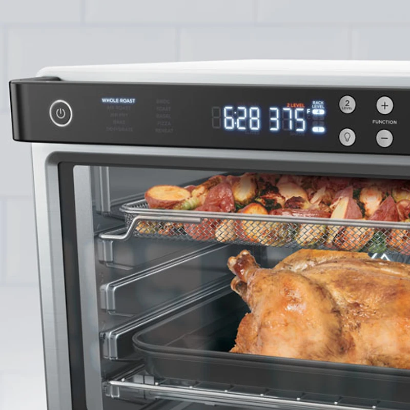 Four grille-pain à friture à air chaud Foodi XL Pro de Ninja (DT201C) - 0,25 pi³/7,2 l - Acier inoxydable