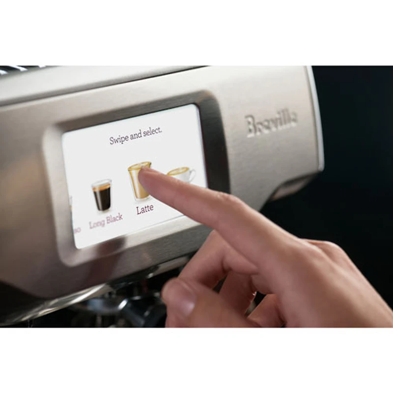 Machine à expresso automatique Barista Touch de Breville avec mousseur et moulin à café - Inox