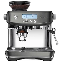 Machine à espresso Barista Pro de Breville avec mousseur et moulin à café - Acier inoxydable noir