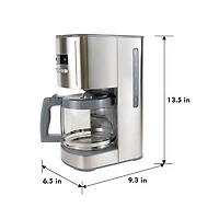 Cafetière programmable de Kenmore - 12 tasses - Acier inoxydable