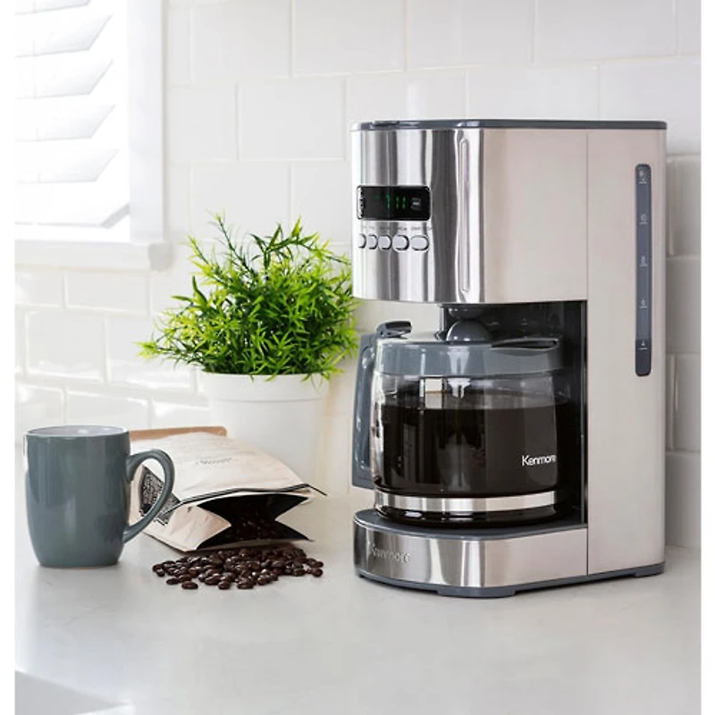 Cafetière programmable de Kenmore - 12 tasses - Acier inoxydable