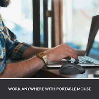 Souris optique sans fil de 1000 ppp M220 Silent de Logitech - Graphite