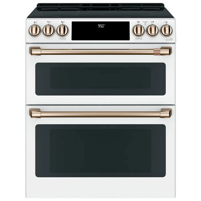 Cuisinière induction encastr. à deux fours 30 po Café (CCHS950P4MW2) - Blanc mat - BO - Parfait état