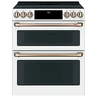 Cuisinière induction encastr. à deux fours 30 po Café (CCHS950P4MW2) - Blanc mat - BO - Parfait état