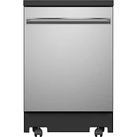 GE 24" 54dB Portable Dishwasher with Stainless Steel Tub (GPT225SSLSS) - Stainless Steel