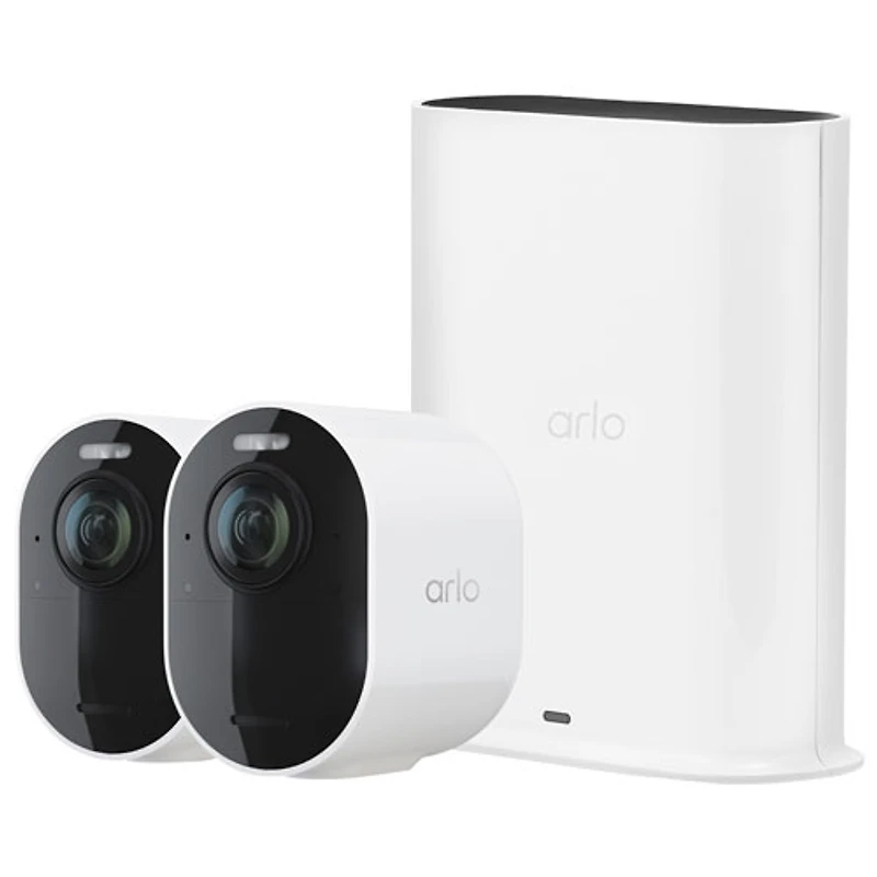 Système de surveillance extérieur sans fil IP UHD 4K avec 2 caméras Ultra 2 d'Arlo - Blanc