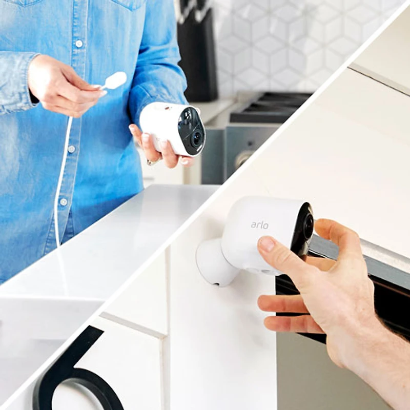 Système de surveillance extérieur sans fil IP UHD 4K avec 2 caméras Ultra 2 d'Arlo - Blanc