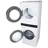 LG WashTower 5.2 Cu. Ft. Electric Washer & 7.4 Cu. Ft. Dryer Laundry Centre (WKE100HWA) - White