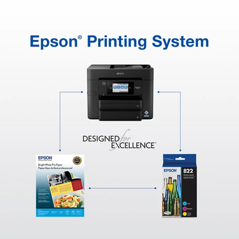 Epson DURABrite Ultra T822 XL Black & T822 Colour Ink (T822XL-BCS) - 4 Pack