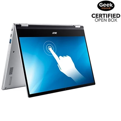 Open Box - Acer Spin 14" Touchscreen 2-in-1 Chromebook - Silver (AMD Ryzen 3 3250C/64GB eMMC/4GB RAM)