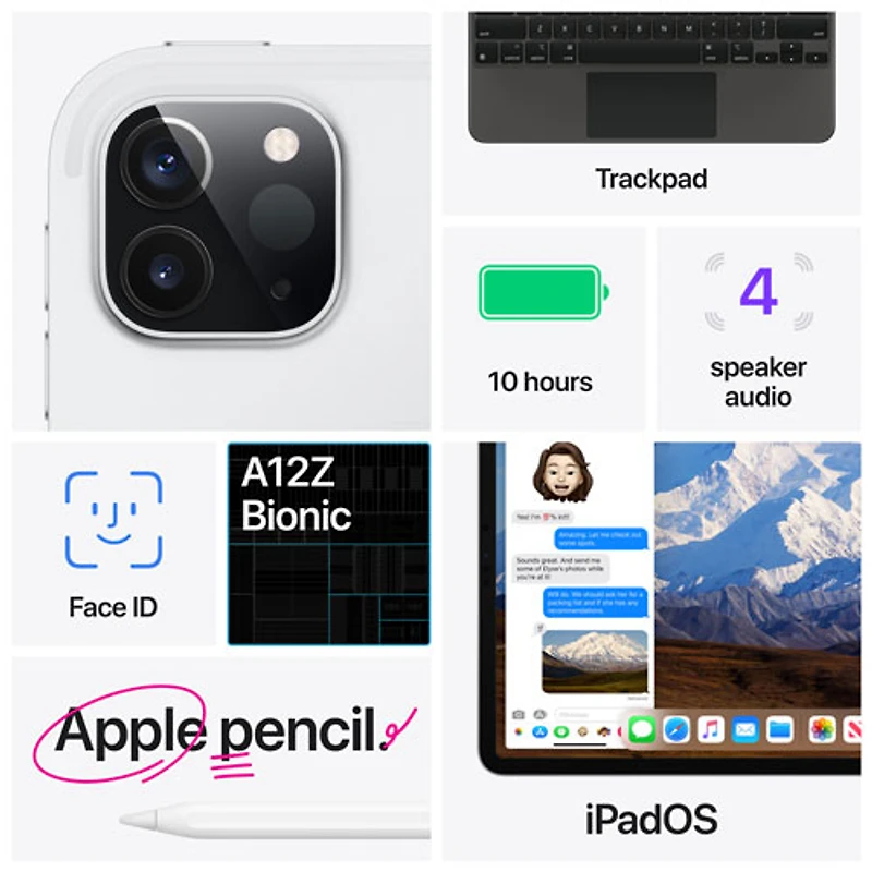 iPad Pro 11 po 1 To d'Apple avec Wi-Fi et 4G LTE (2e génération) avec TELUS -Gris cosmique -Financement mensuel