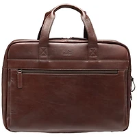 Mallette en cuir à deux compartiments pour portable 15,6 po Beverly Hills de Mancini (95-804) - Brun