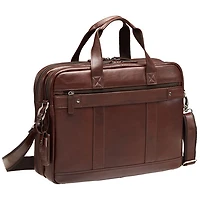 Mallette en cuir à deux compartiments pour portable 15,6 po Beverly Hills de Mancini (95-804) - Brun
