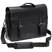 Mallette en cuir à deux compartiments pour portable de 15,6 po Buffalo de Mancini (99-54232) - Noir