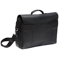 Mallette en cuir à deux compartiments pour portable de 15,6 po Buffalo de Mancini (99-54232) - Noir