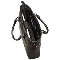 Mancini Buffalo Leather 14" Laptop Tote (99-5480) - Black