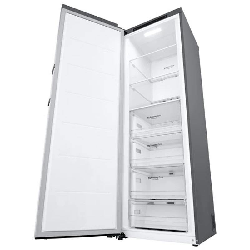 LG 24" 11.4 Cu. Ft. Frost-Free Counter-Depth Column Freezer (LROFC1104V) - Platinum Silver Steel
