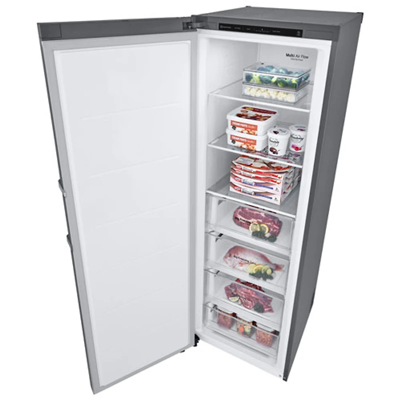 LG 24" 11.4 Cu. Ft. Frost-Free Counter-Depth Column Freezer (LROFC1104V) - Platinum Silver Steel