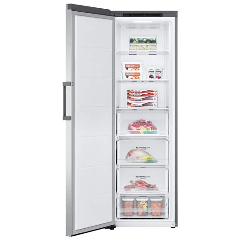 LG 24" 11.4 Cu. Ft. Frost-Free Counter-Depth Column Freezer (LROFC1104V) - Platinum Silver Steel
