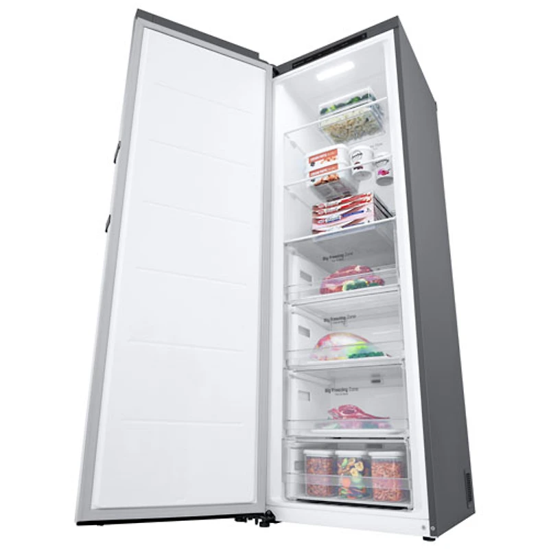 LG 24" 11.4 Cu. Ft. Frost-Free Counter-Depth Column Freezer (LROFC1104V) - Platinum Silver Steel