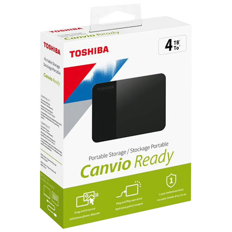 Toshiba Canvio Ready 4TB USB 3.0 External Hard Drive (HDTP340XK3CA)