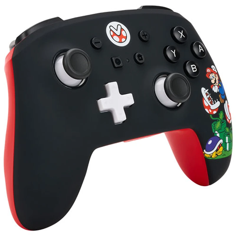 Manette de jeu sans fil Mario Mayhem de PowerA pour Switch - Noir/Rouge - Exclusivité Best Buy