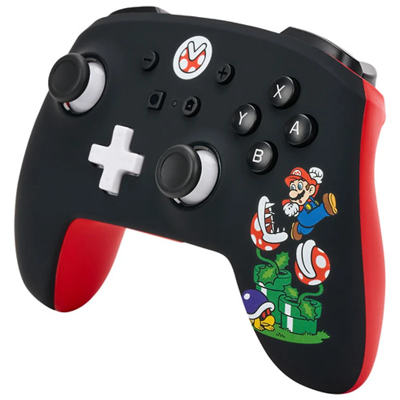 Manette de jeu sans fil Mario Mayhem de PowerA pour Switch - Noir/Rouge - Exclusivité Best Buy