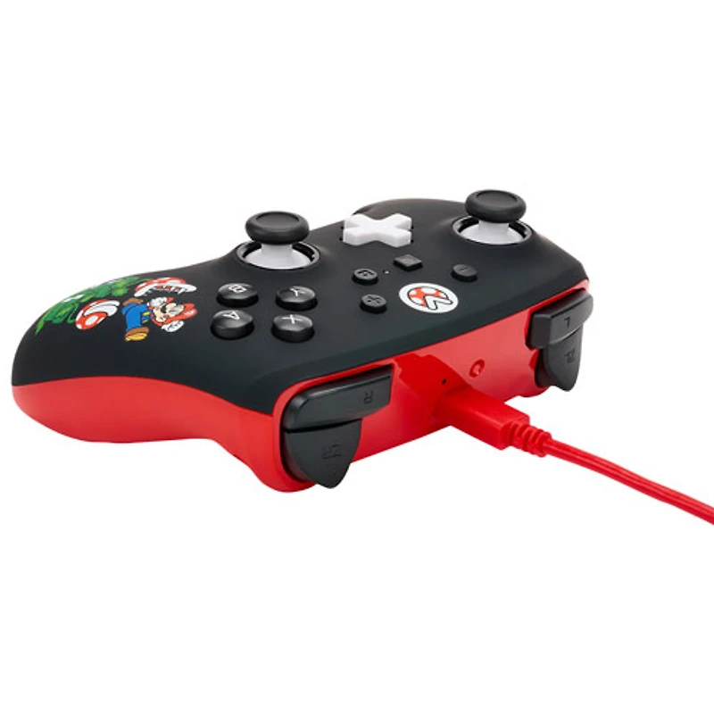 Manette de jeu sans fil Mario Mayhem de PowerA pour Switch - Noir/Rouge - Exclusivité Best Buy