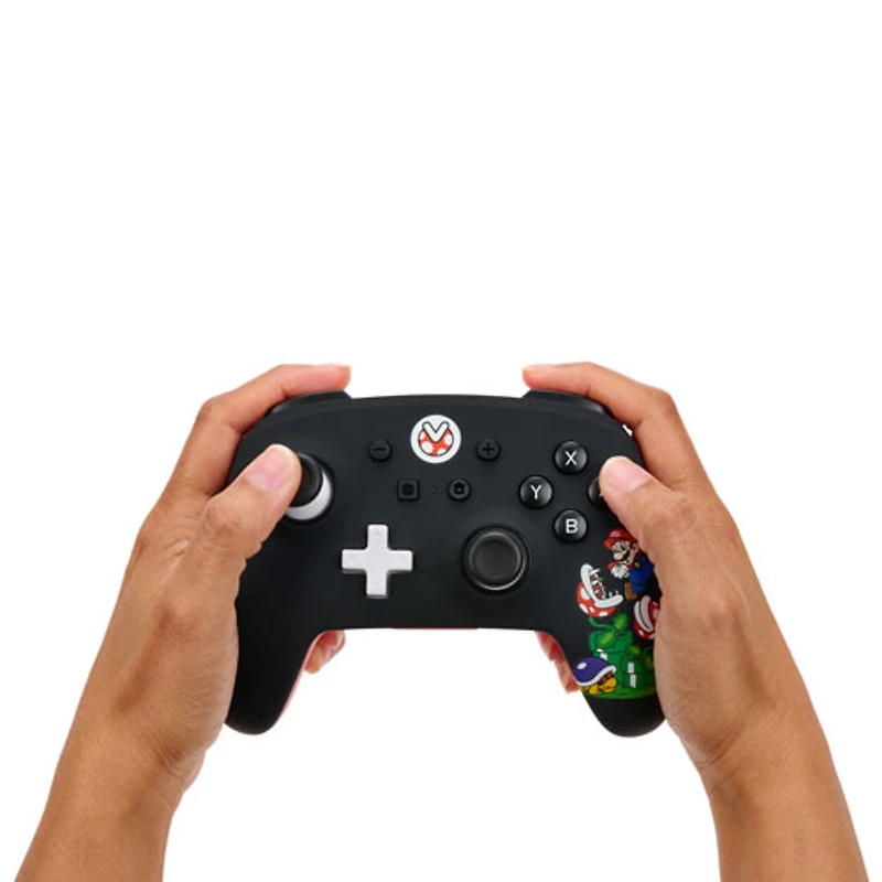 Manette de jeu sans fil Mario Mayhem de PowerA pour Switch - Noir/Rouge - Exclusivité Best Buy