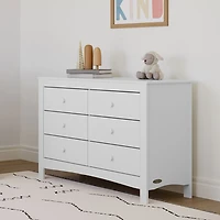 Graco Noah 6-Drawer Double Dresser - White