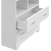 Commode à table à langer à 2 tiroirs et 2 tablettes Brookside de Storkcraft - Blanc