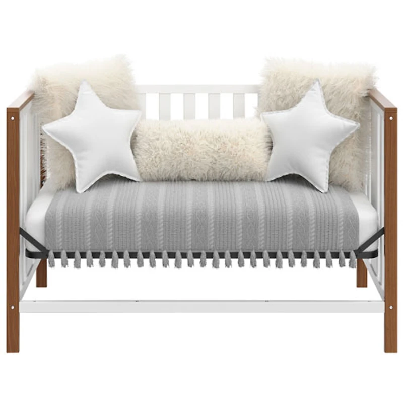 Lit de bébé transformable 4-en-1 Modern Pacific de Storkcraft - Blanc/Bois flotté rétro
