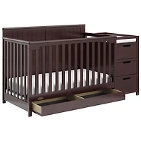 Lit de bébé transformable 4-en-1 Hadley de Graco avec table à langer à 3 tiroirs - Expresso