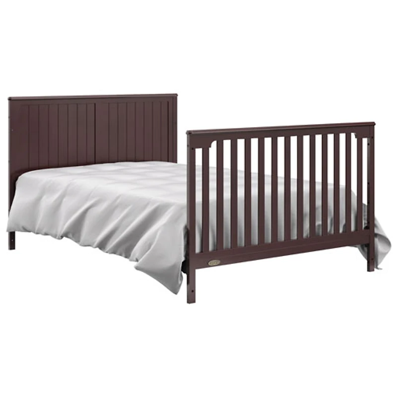 Lit de bébé transformable 4-en-1 Hadley de Graco avec table à langer à 3 tiroirs - Expresso