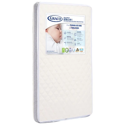 Graco Ultra Premium 2-in-1 Crib/Toddler Mattress with Water Resistant Cover