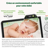 Interphone vidéo Wi-Fi 5 po de LeapFrog avec vision nocturne, zoom et audio bidirectionnel (LF815HD)
