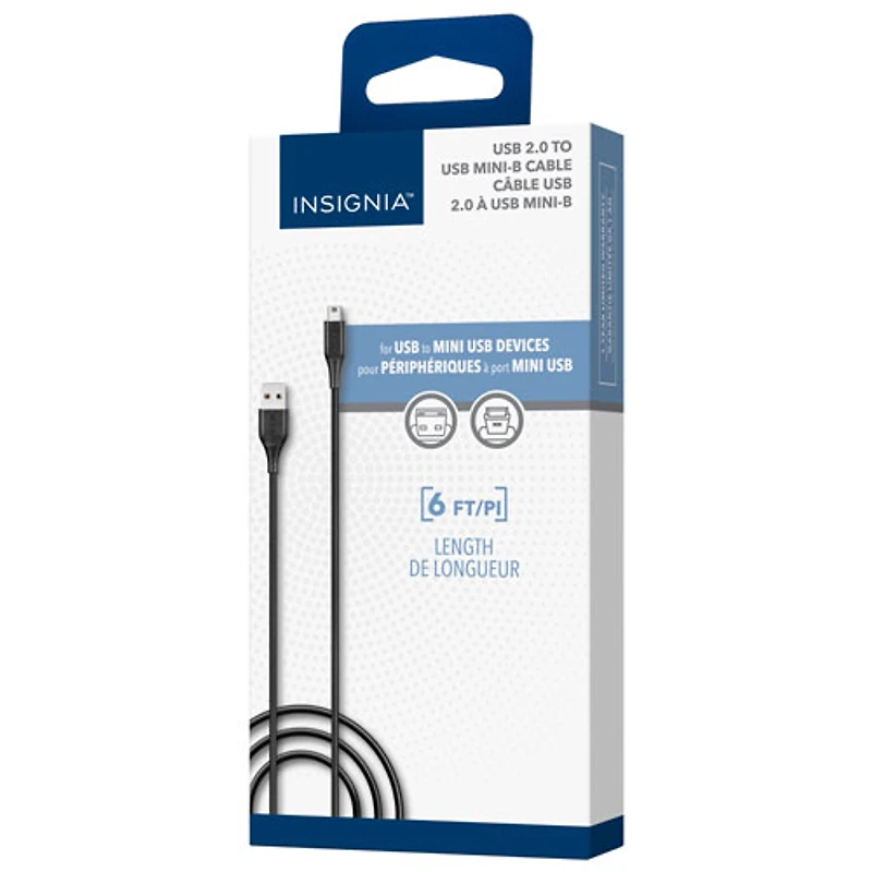 Câble USB-A à Mini USB de 1,8 m (6 pi) d'Insignia (NS-PC2AMU6-C)