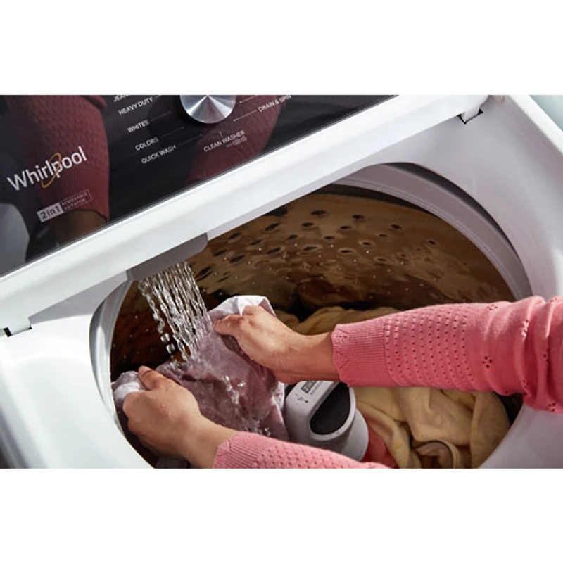 Laveuse à chargement par le haut HE de 5,4 pi³ de Whirlpool (WTW5057LW) - Blanc