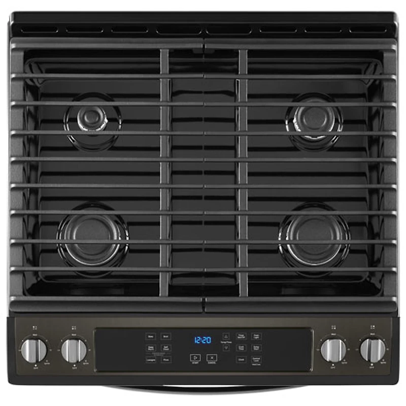 Whirlpool 30" 5.0 Cu. Ft. Self-Clean Slide-In Gas Range (WEG515S0LV) - Black Stainless