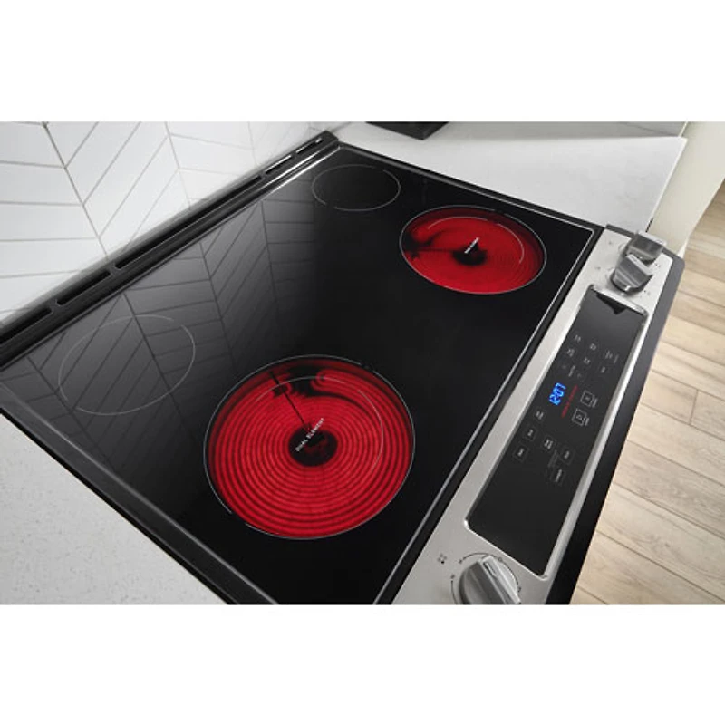 Cuisinière électrique encastrable/four autonettoyant 4,8 pi³ 30 po de Whirlpool (YWEE515S0LW)-Blanc