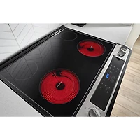 Cuisinière électrique encastrable/four autonettoyant 4,8 pi³ 30 po de Whirlpool (YWEE515S0LW)-Blanc