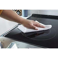 Cuisinière électrique encastrable/four autonettoyant 4,8 pi³ 30 po de Whirlpool (YWEE515S0LW)-Blanc