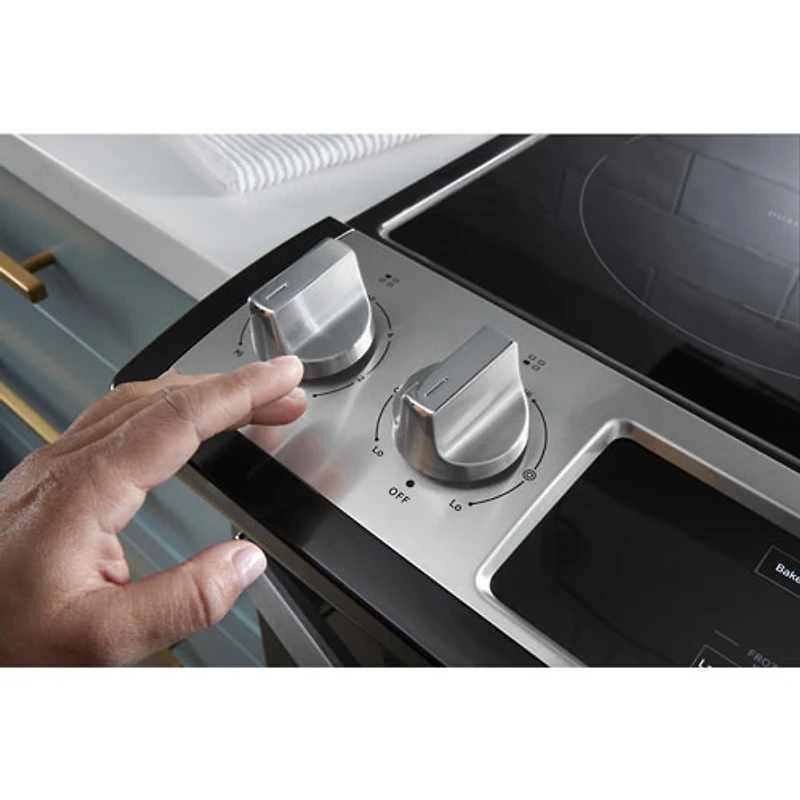 Cuisinière électrique encastrable/four autonettoyant 4,8 pi³ 30 po de Whirlpool (YWEE515S0LW)-Blanc