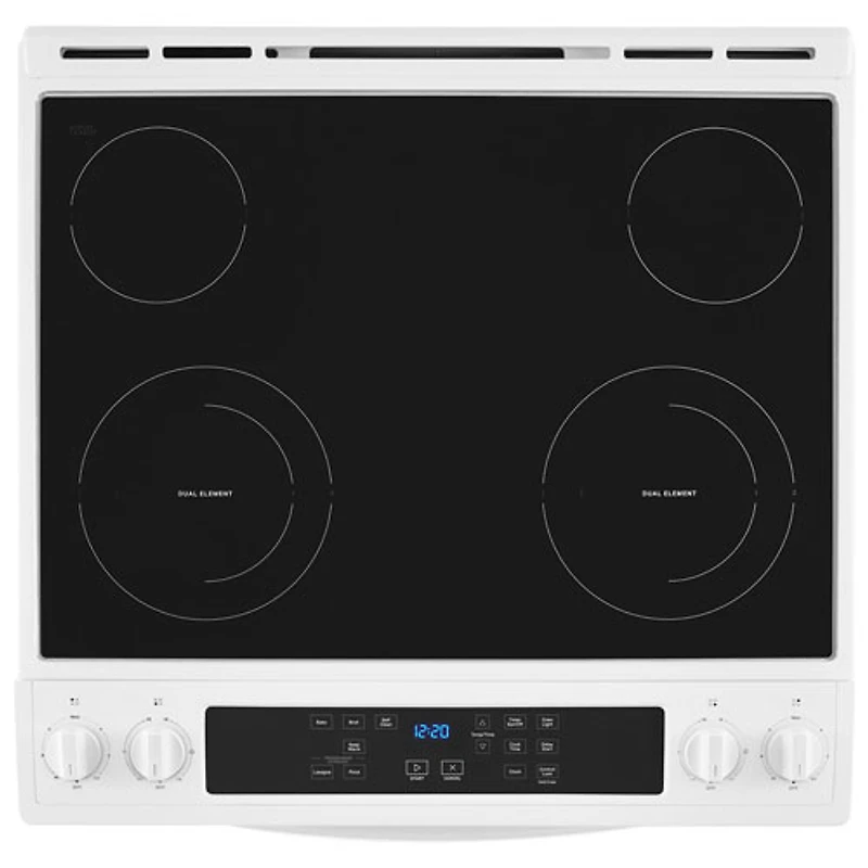 Cuisinière électrique encastrable/four autonettoyant 4,8 pi³ 30 po de Whirlpool (YWEE515S0LW)-Blanc